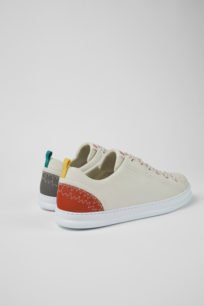 Back view of Twins White leather sneakers for men