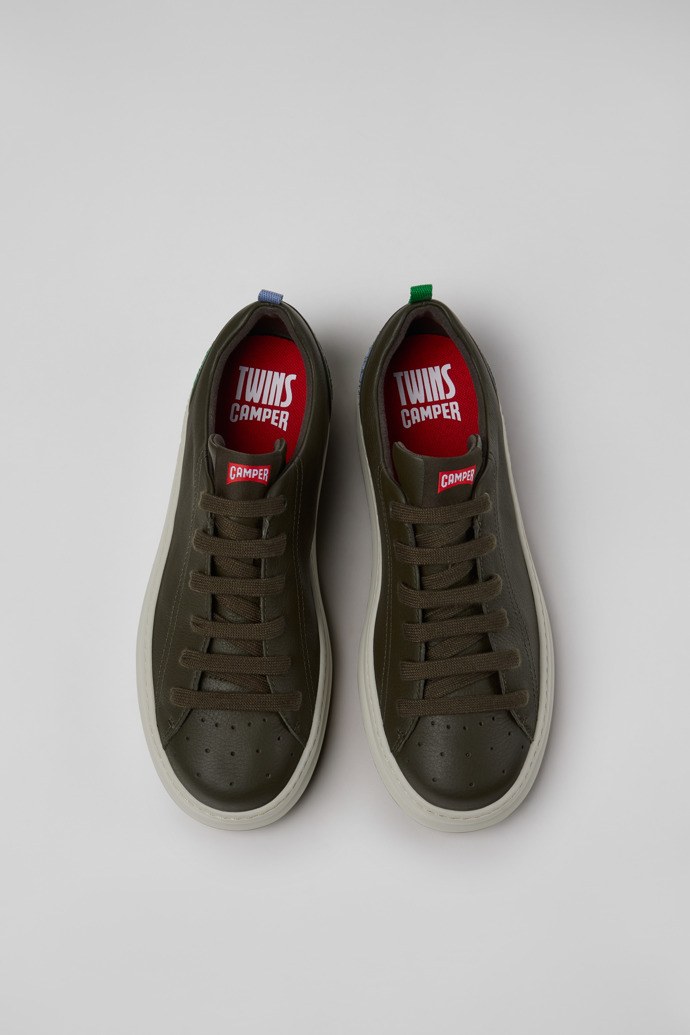 Twins Sneakers verzi din piele pentru bărbați.