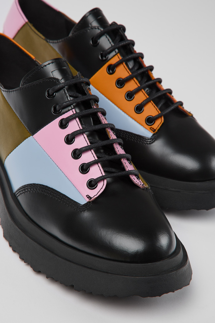 Close-up view of Twins Multicolored lace-up shoes for men