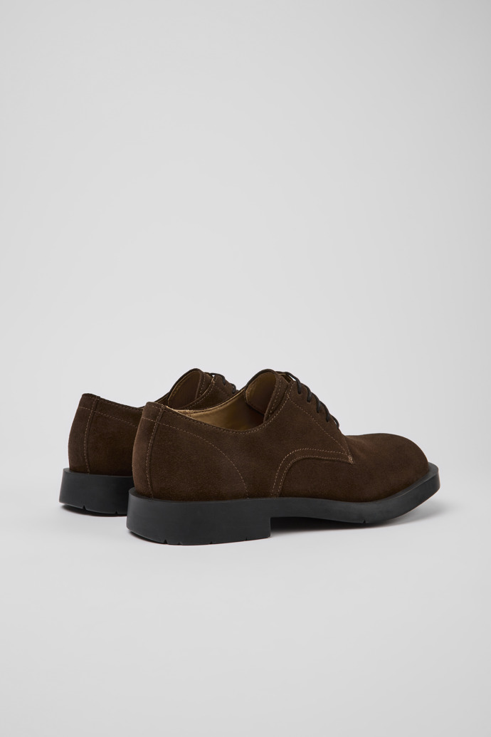 Back view of MIL 1978 Brown nubuck shoes for men