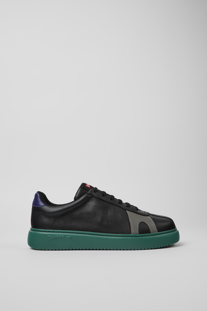 Twins Sneaker d’home de pell de color negre