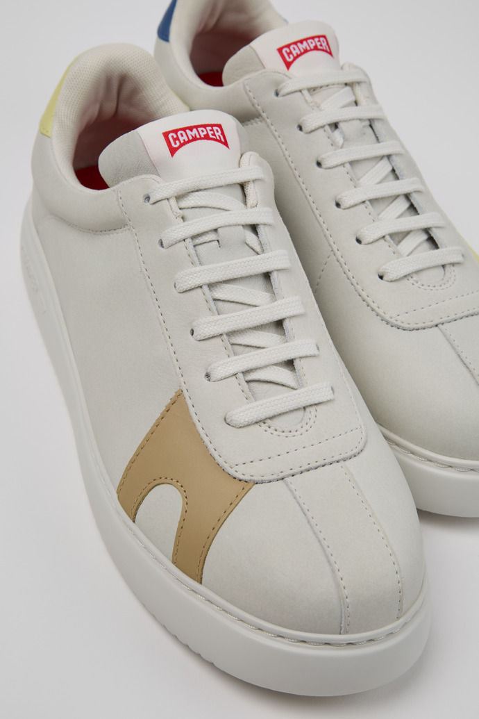 Close-up view of Twins Multicolor Leather Sneakers for Men.