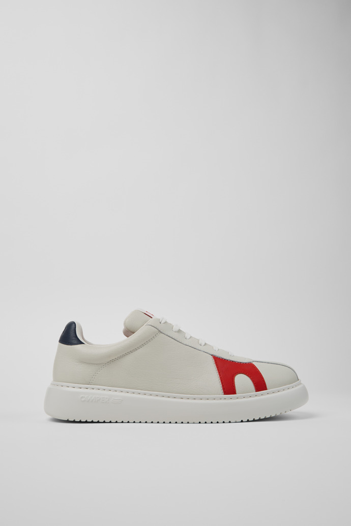 Side view of Twins Multicolor Non-Dyed Leather Sneakers for Men.