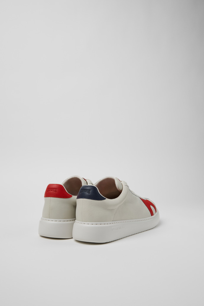 Back view of Twins Multicolor Non-Dyed Leather Sneakers for Men.