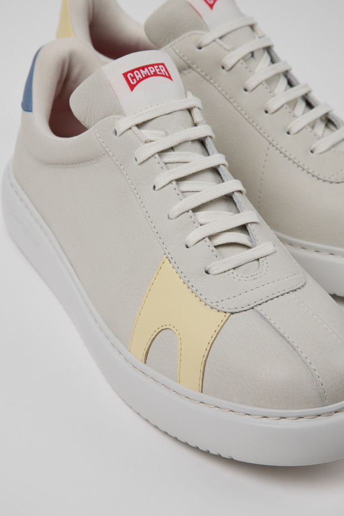 Close-up view of Twins Multicolor Leather Sneakers for Men.