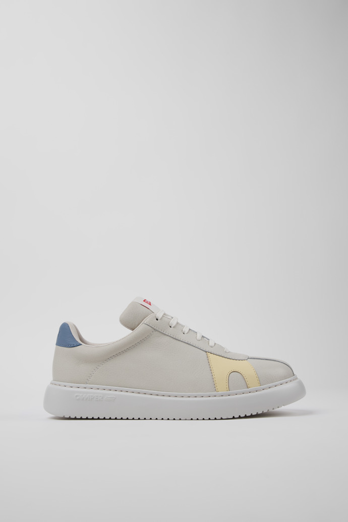 Side view of Twins Multicolor Leather Sneakers for Men.