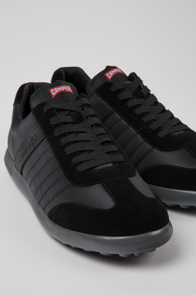 Close-up view of Pelotas XLite Black recycled PET sneakers for men