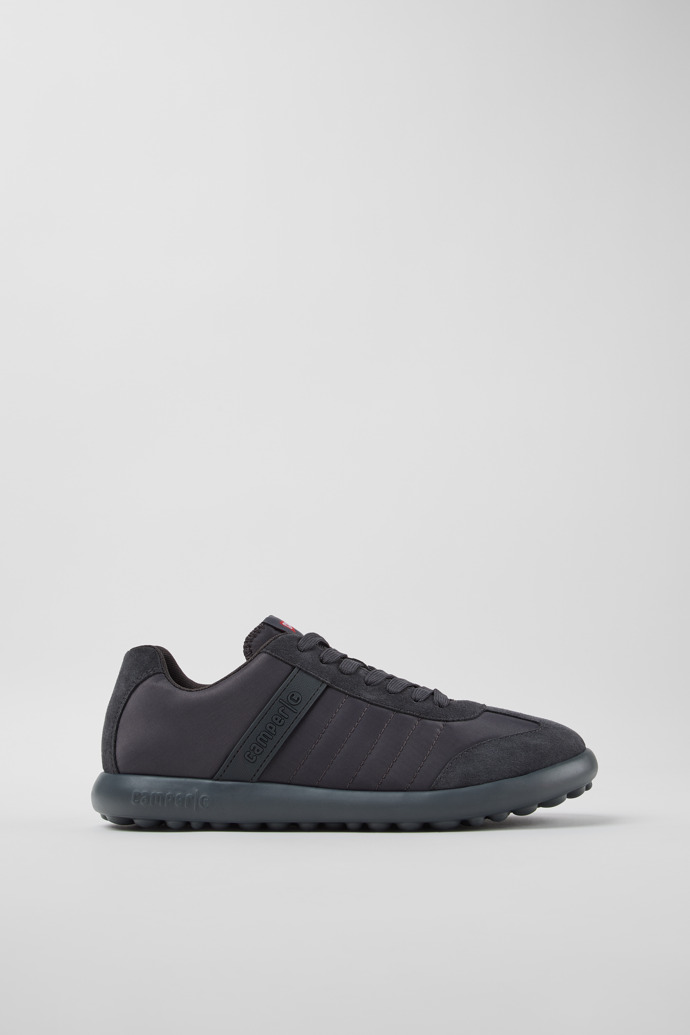 Side view of Pelotas XLF Gray Textile and Nubuck Sneakers for Men.