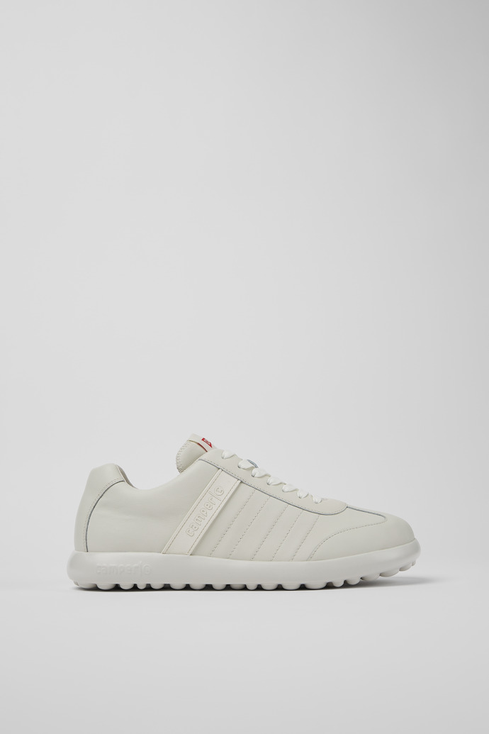 Image of Side view of Pelotas XLite White leather sneakers for men