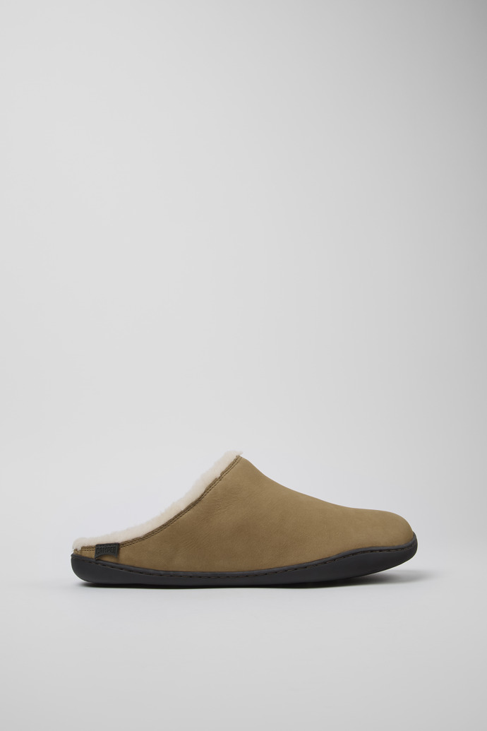 Side view of Peu Brown nubuck shoes for men