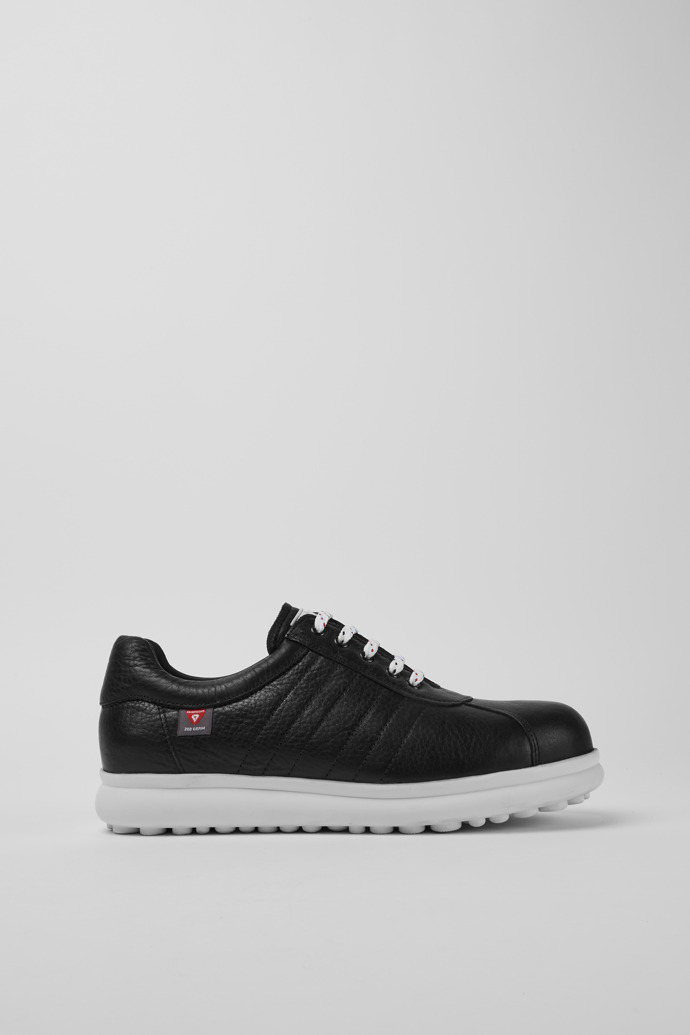 Side view of Pelotas Protect Black leather sneakers for men