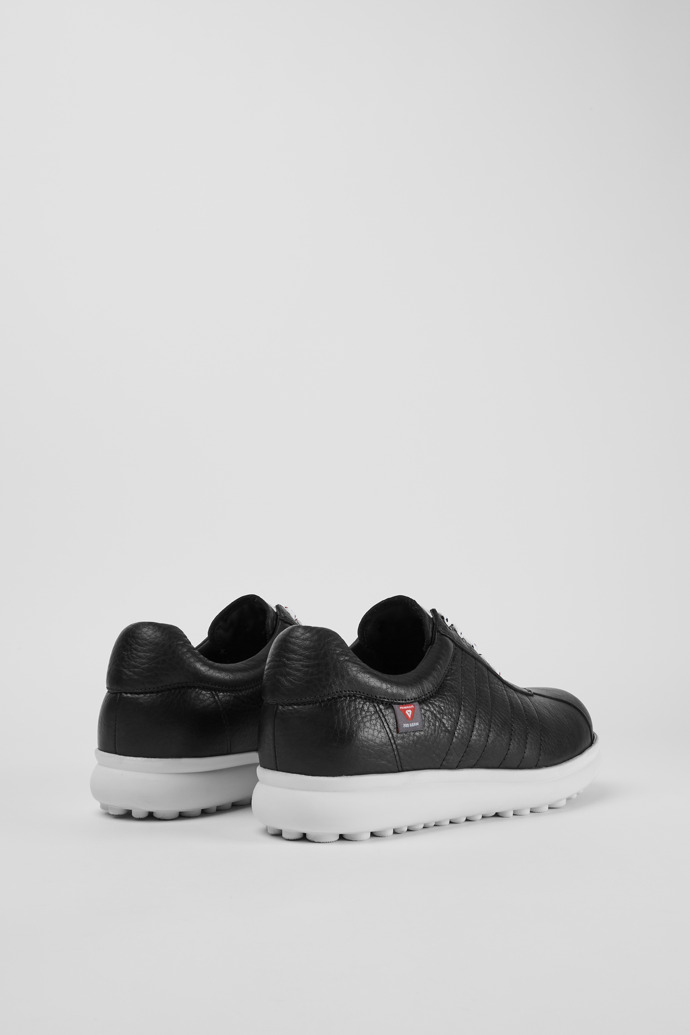 Back view of Pelotas Protect Black leather sneakers for men