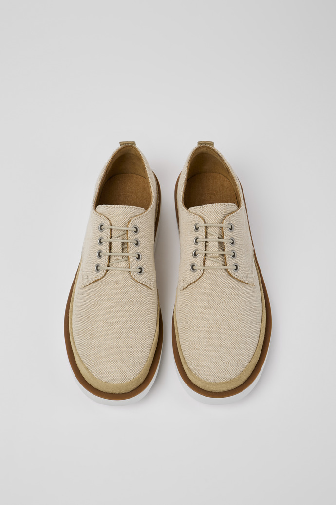 Overhead view of Wagon Beige shoes for men