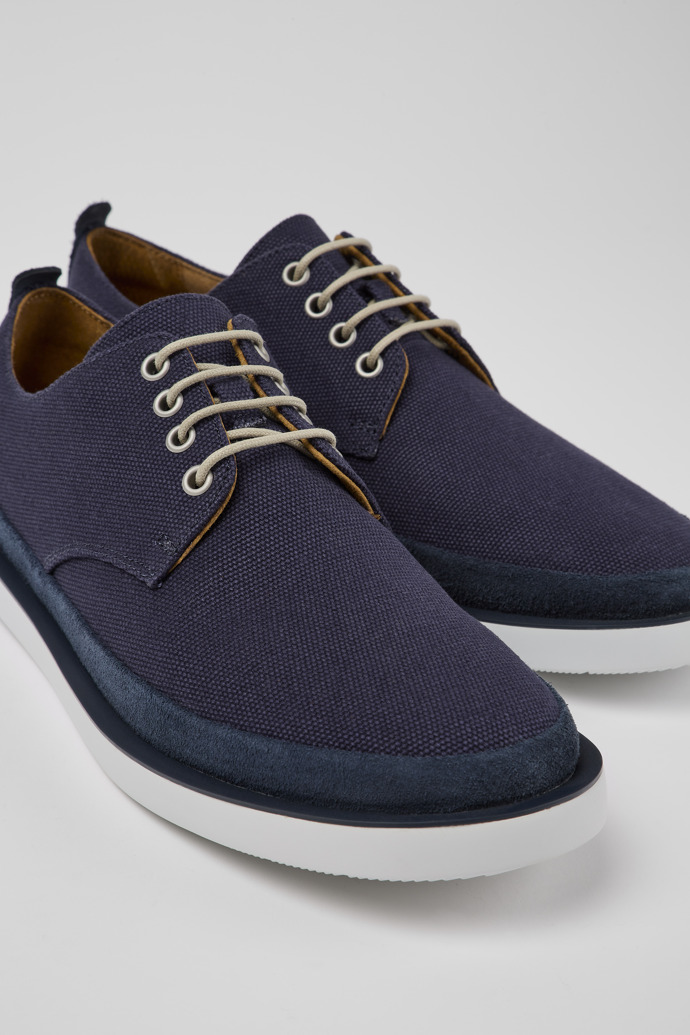 Close-up view of Wagon Blue shoes for men