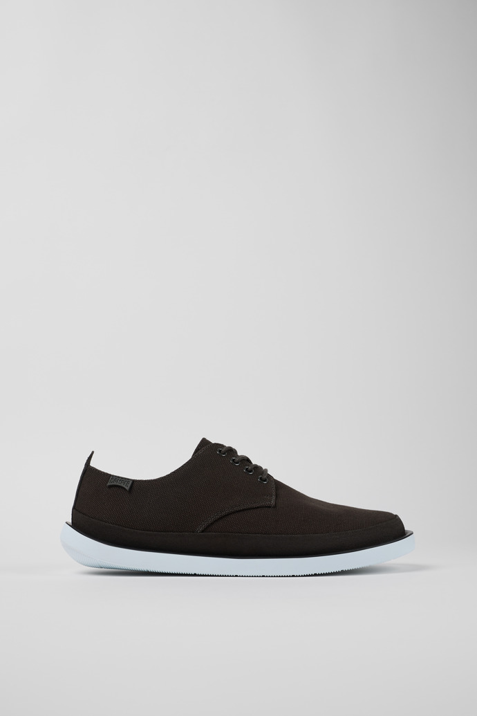 Image of Side view of Wagon Gray Textile/Nubuck Blucher for Men