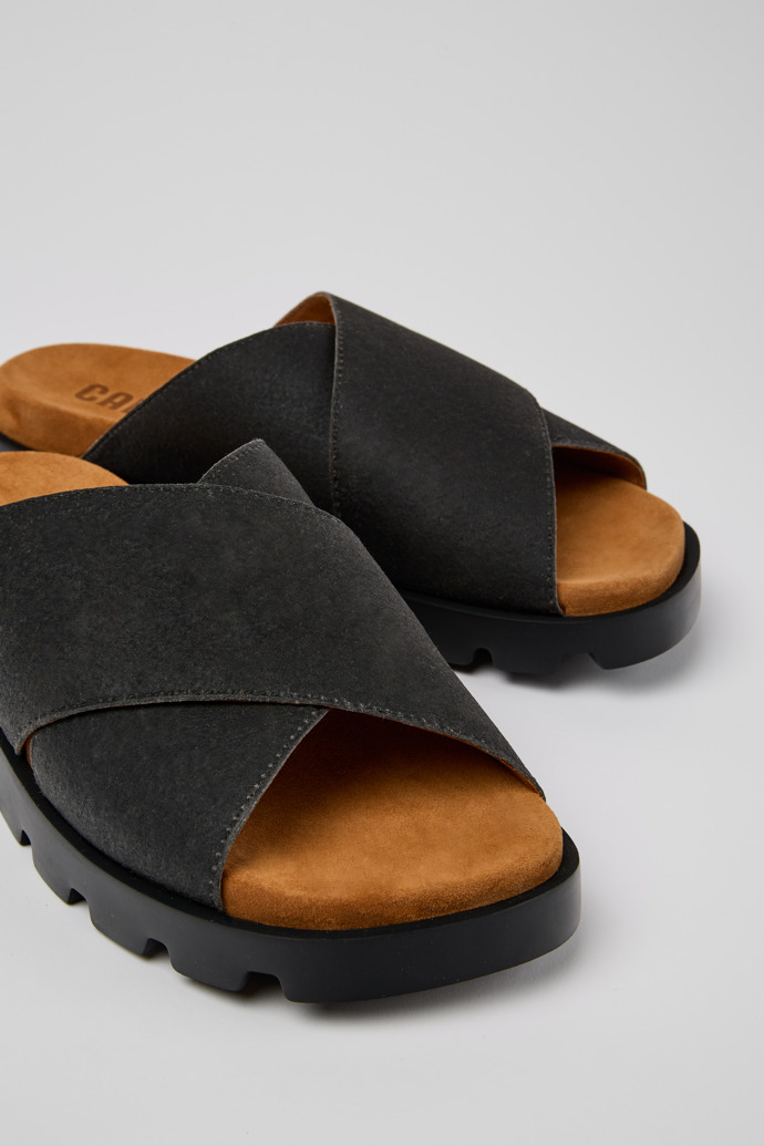 Brutus Sandal Black mushroom fiber sandals for men yakından görünümü