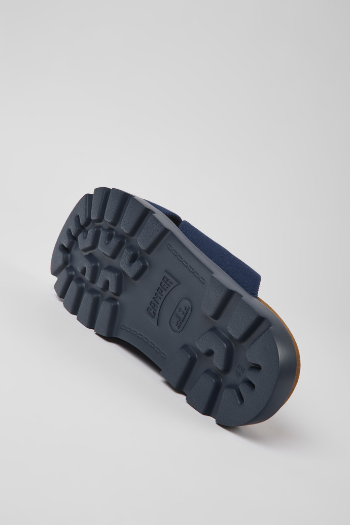 Brutus Sandal Mavi renkli geri dönüştürülmüş pamuklu sandalet tabanları