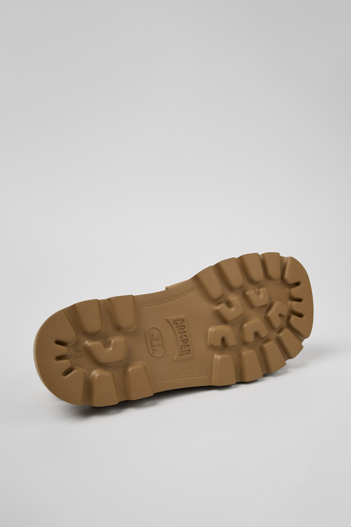 The soles of Brutus Sandal Brown Nubuck Sandal for Men