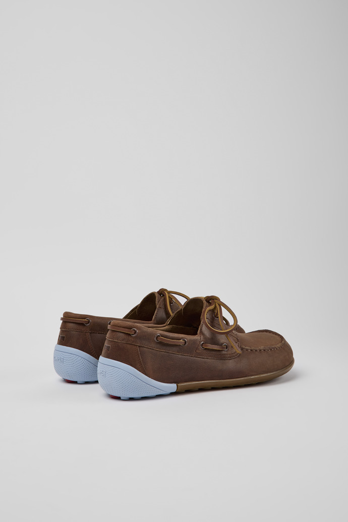 Back view of Peu Circuit Brown leather shoes for men