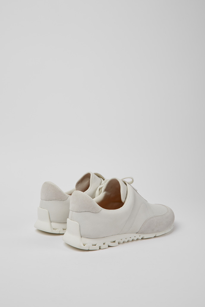 Twins Baskets en cuir non teint blanc pour homme