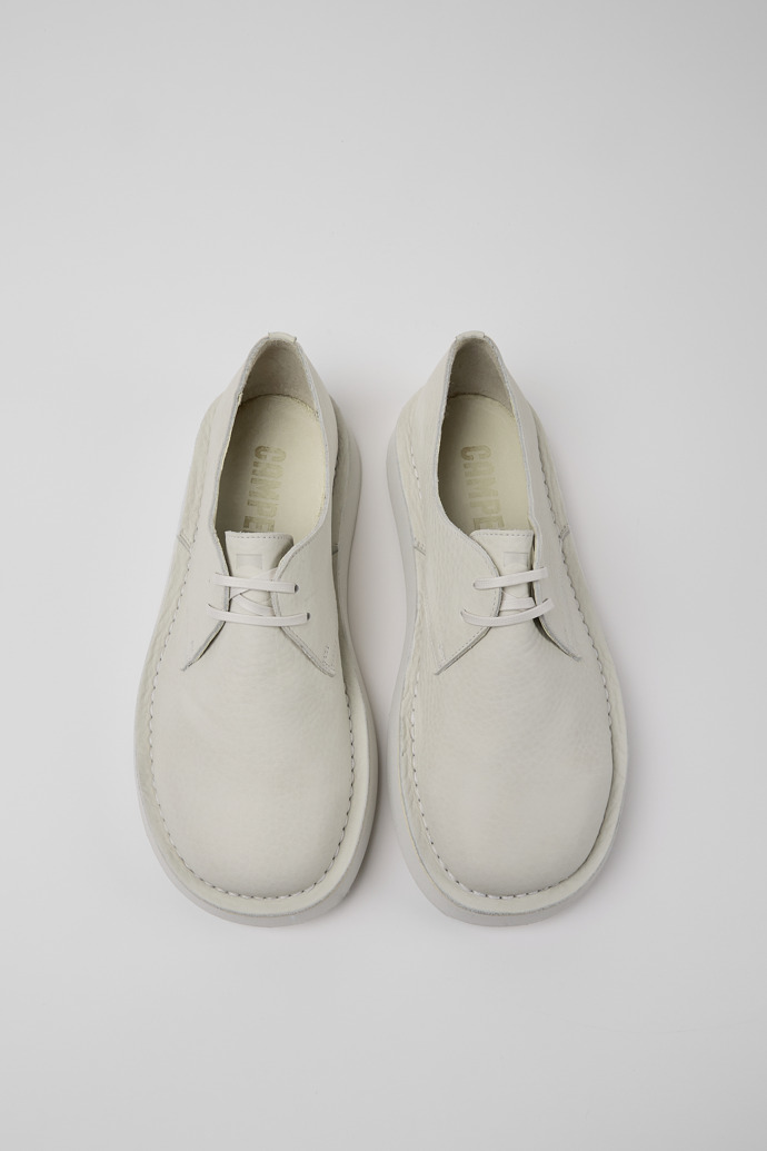 Brothers Polze Erkek için beyaz deri ayakkabı modelin üstten görünümü