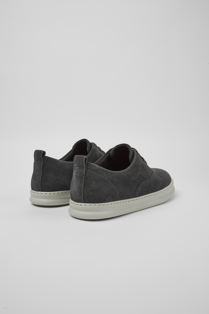 Back view of Runner Gray nubuck sneakers for men