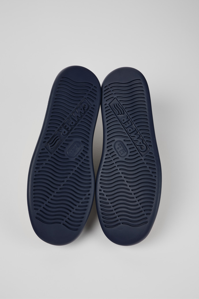 The soles of Runner Beige Textile Boat Shoe for Men