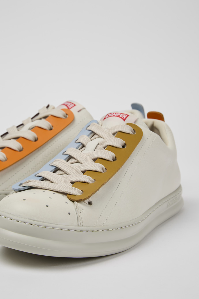 Close-up view of Twins Multicolored leather sneakers