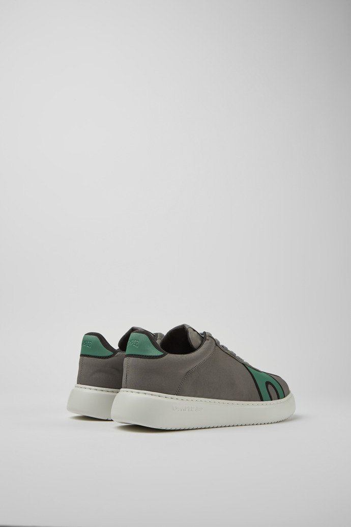 Back view of Runner K21 Gray and green sneakers for men