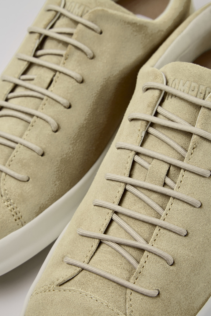 Close-up view of Chasis Beige nubuck shoes for men