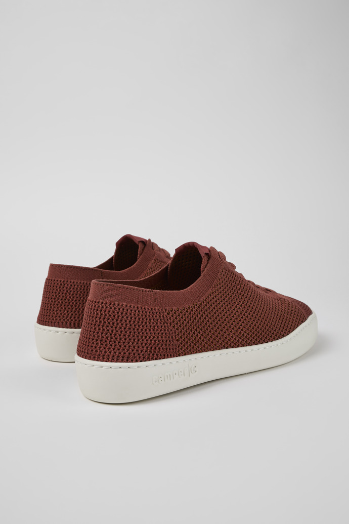 Back view of Peu Touring Red Textile Sneaker for Men