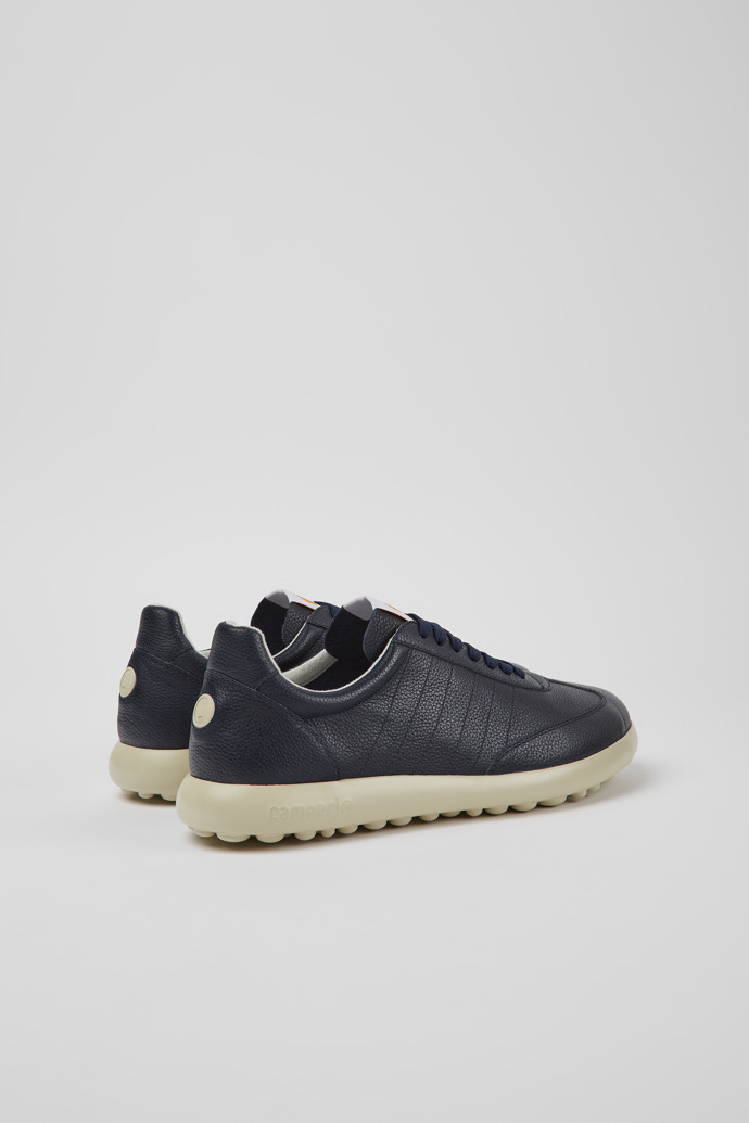 Back view of Pelotas XLite Blue leather sneakers for men