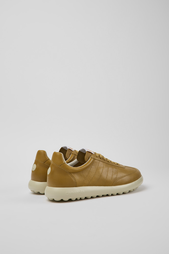 Back view of Pelotas XLite Brown and beige leather sneakers for men