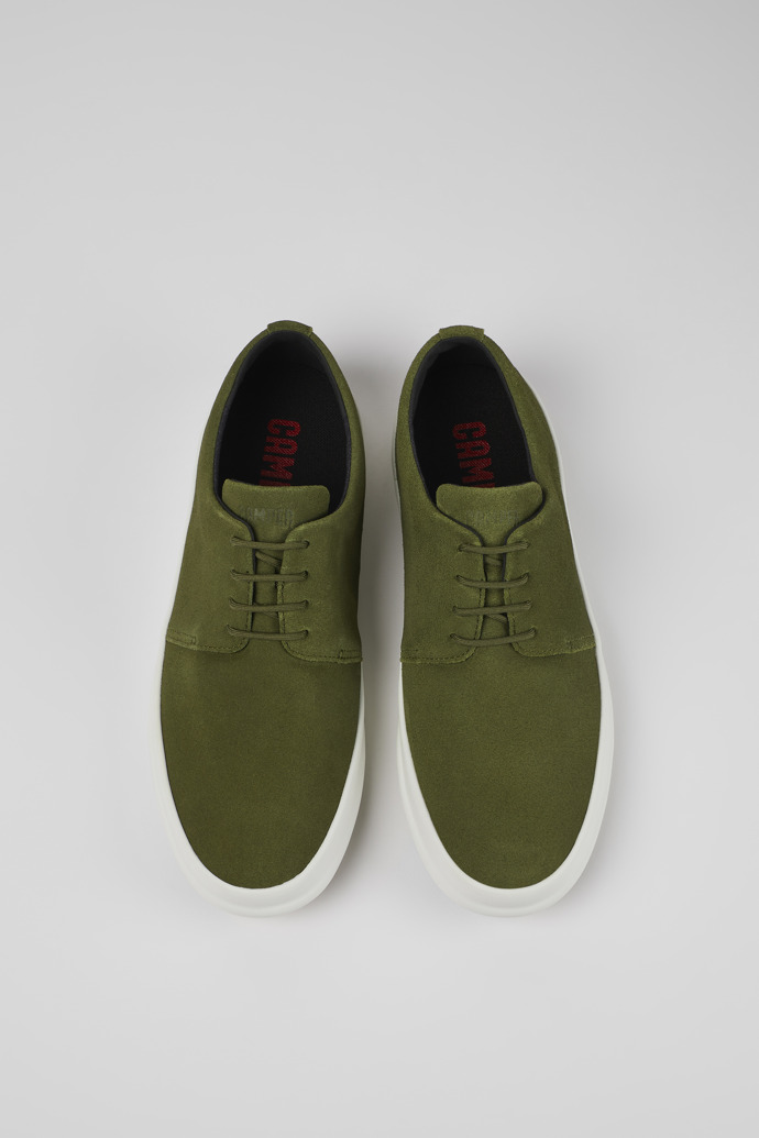 Chasis Zielone buty męskie typu blucher z nubuku