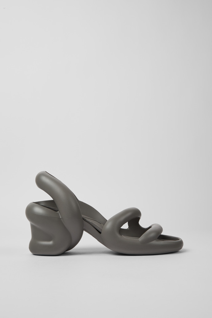 Image of Side view of Kobarah Grey unisex sandals