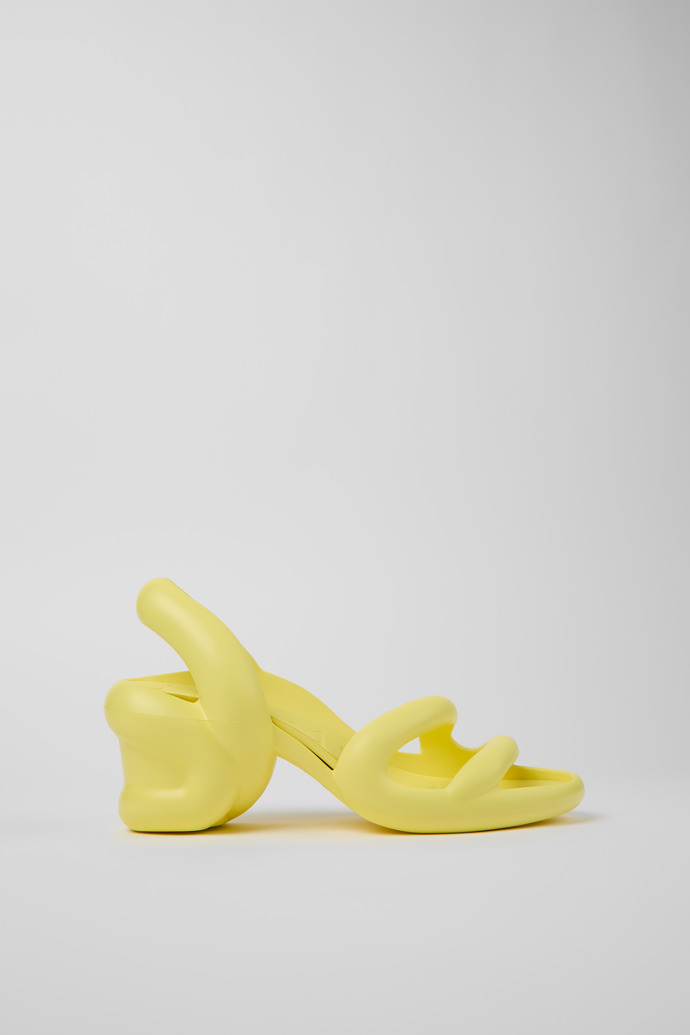 Side view of Kobarah Yellow unisex Sandal