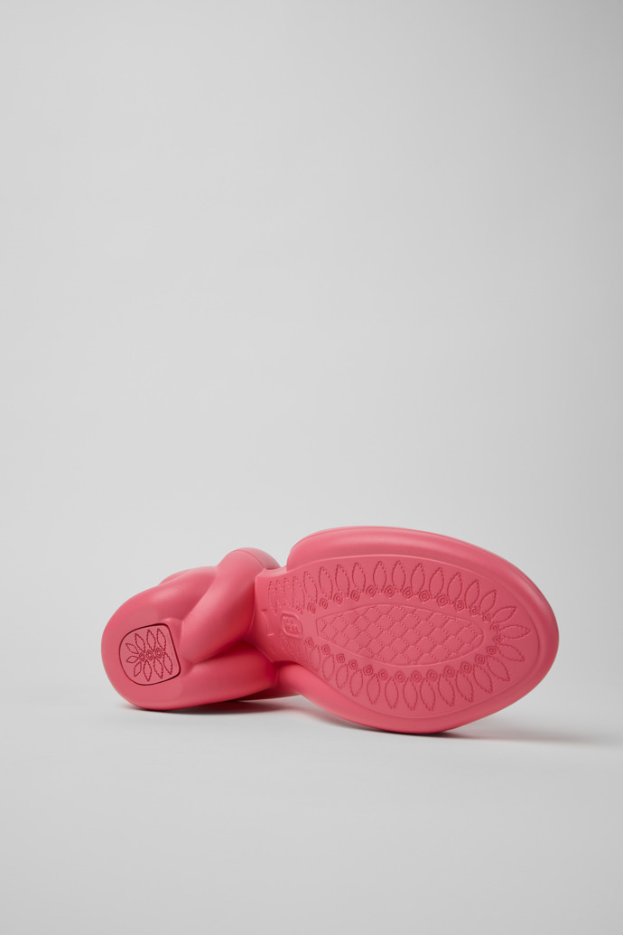 The soles of Kobarah Pink Synthetic Sandals for Men.