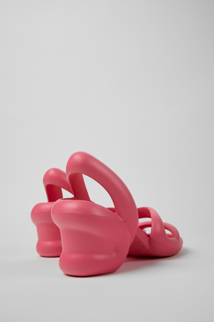 Back view of Kobarah Pink Synthetic Sandals for Men.