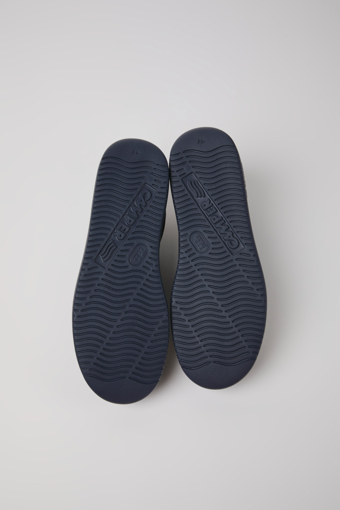 The soles of Runner K21 Blue leather sneakers for men