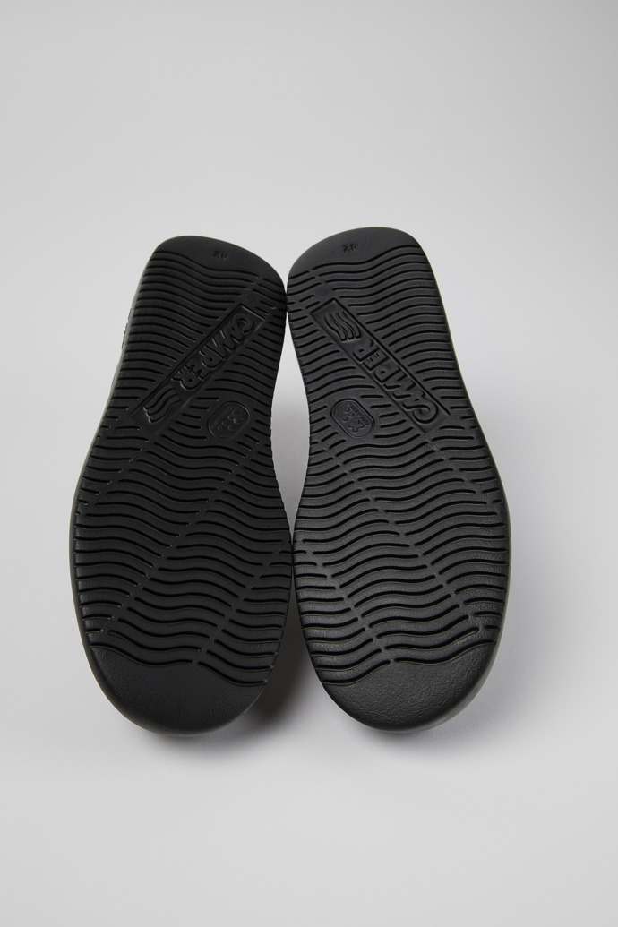 The soles of Runner K21 Black leather sneakers for men