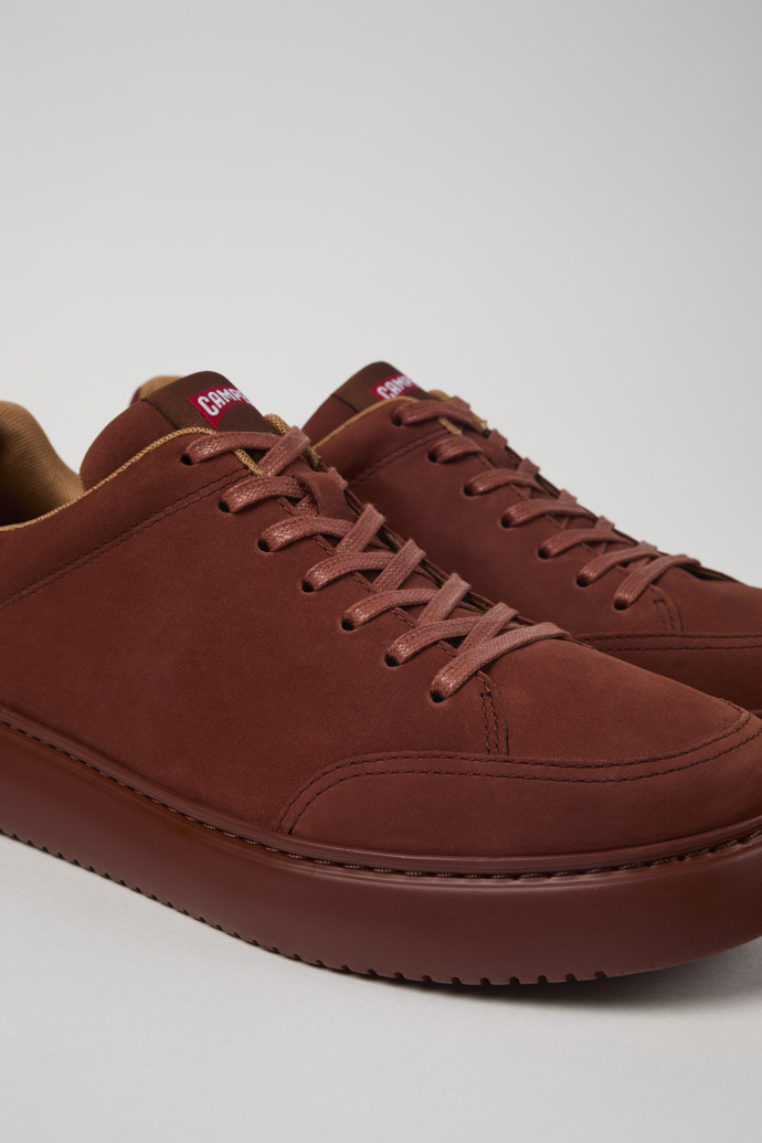 Close-up view of Runner K21 Red nubuck sneakers for men