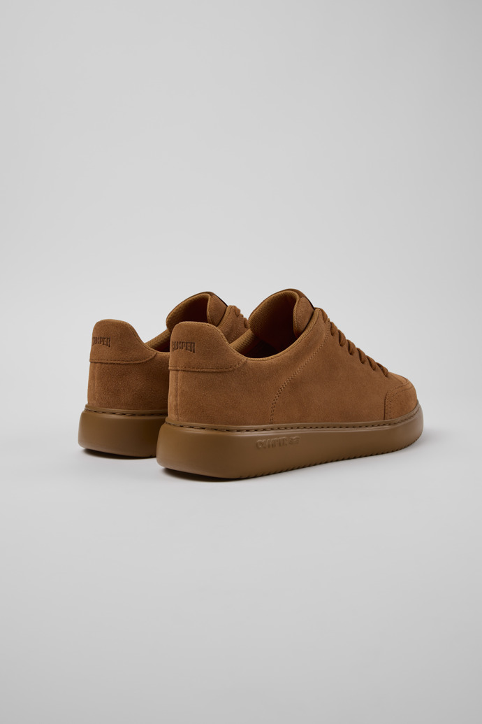 Back view of Runner K21 Brown Suede Sneakers for Men.