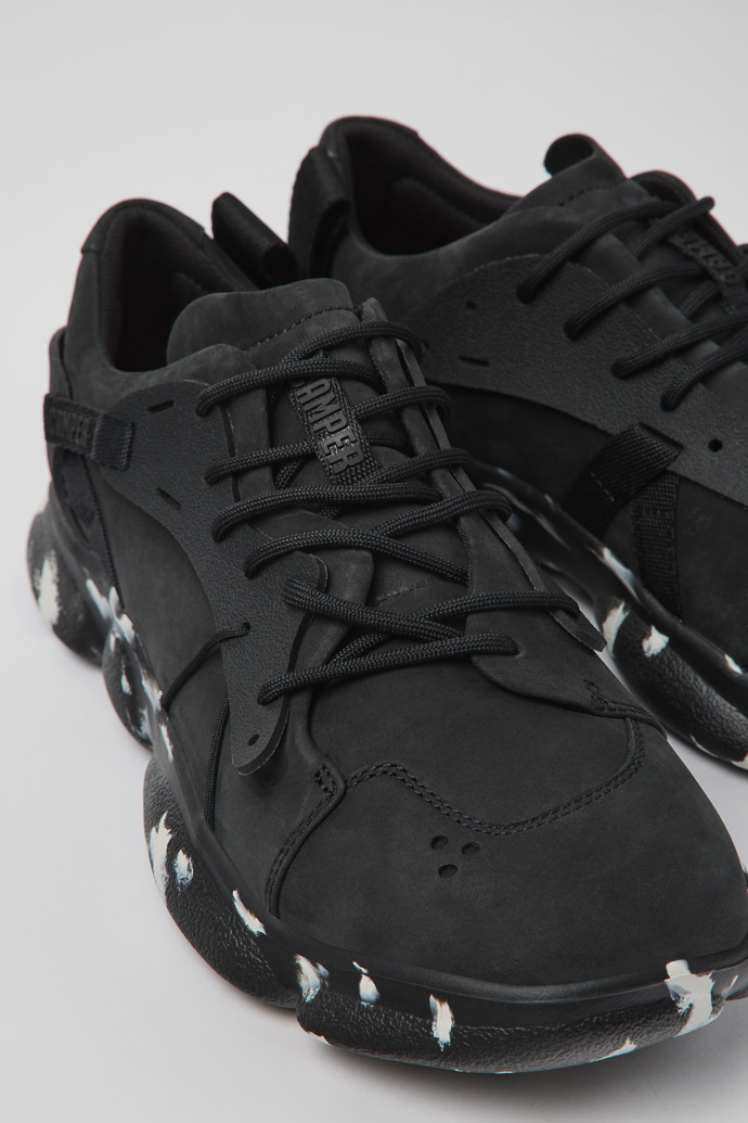 Close-up view of Karst Black Nubuck/Textile Sneaker for Men