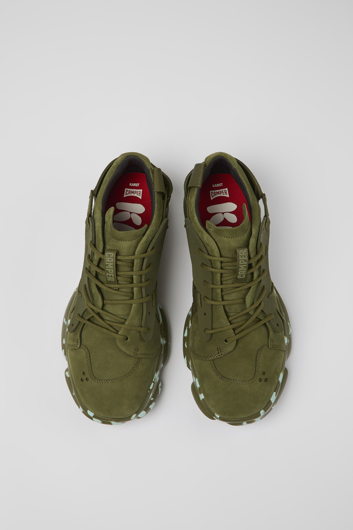 Karst Πράσινο νουμπούκ/υφασμάτινο καθημερινό παπούτσι για άντρες