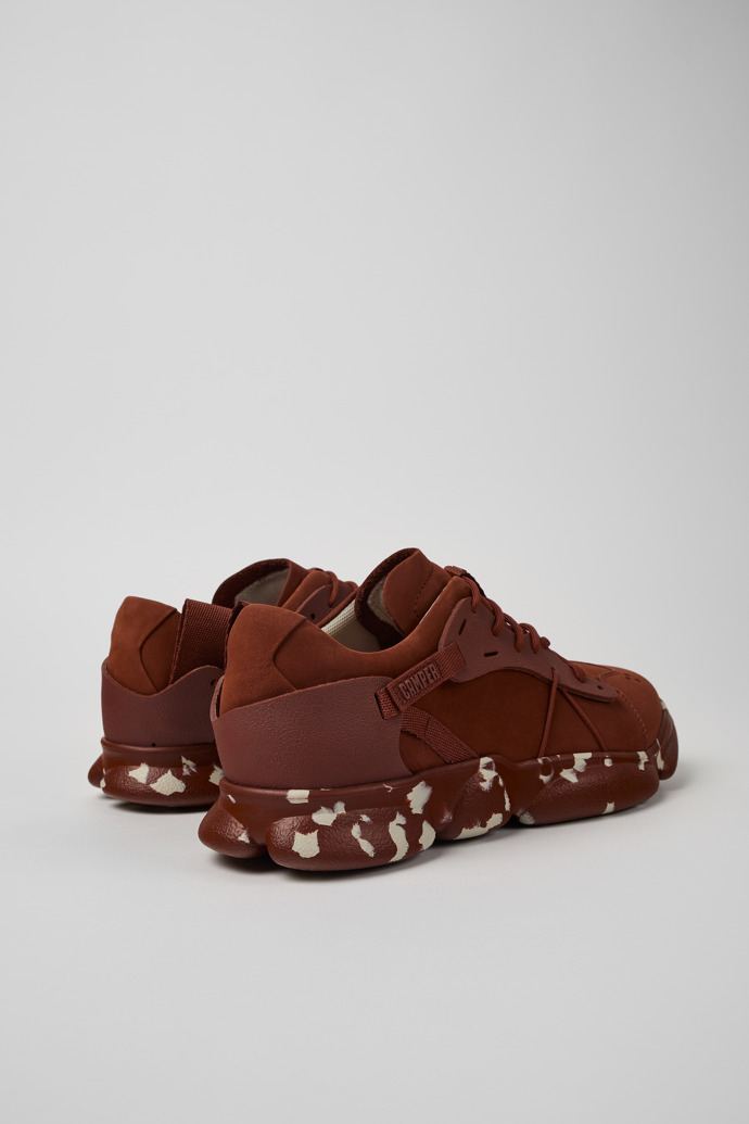 Karst Roter Herrensneaker aus Nubukleder und Textil