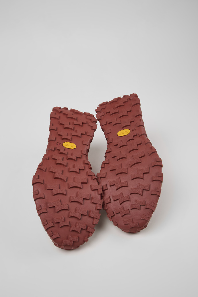 The soles of Drift Trail VIBRAM Red Textile/Nubuck Sneaker for Men