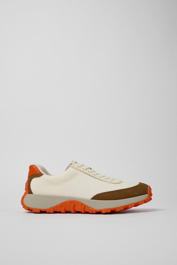 Side view of Drift Trail VIBRAM White Textile/Nubuck Sneaker for Men