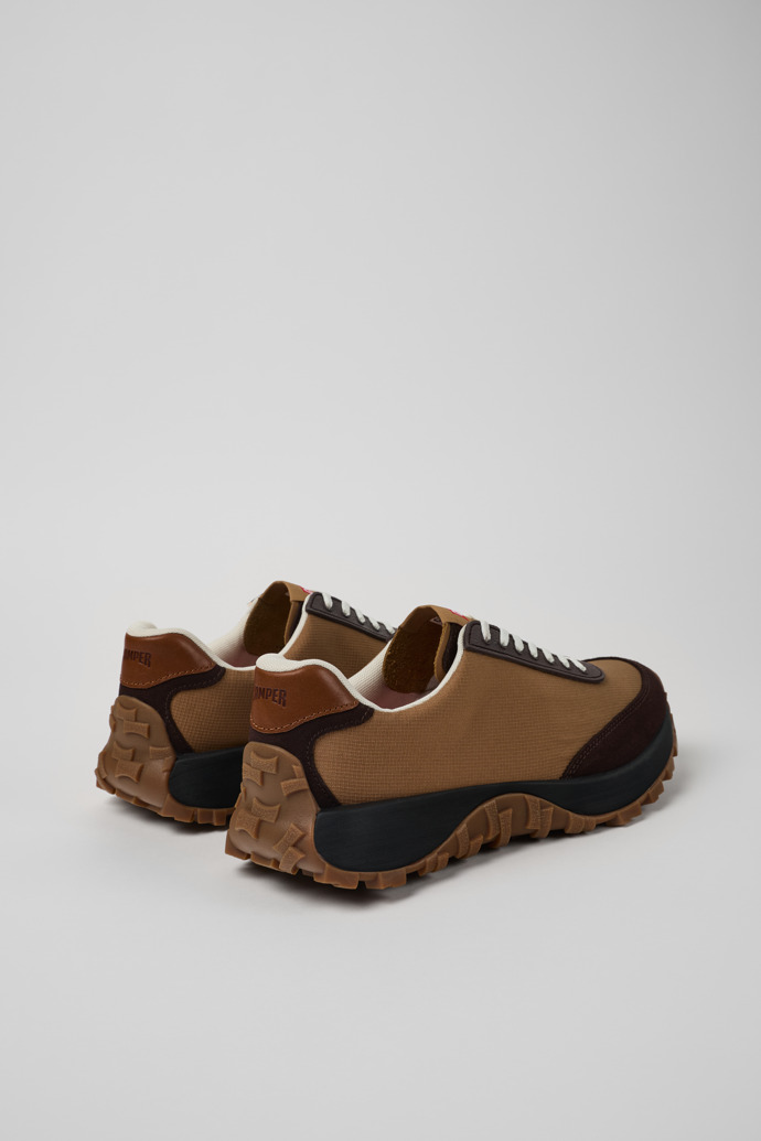 Back view of Drift Trail VIBRAM Brown Textile/Nubuck Sneaker for Men