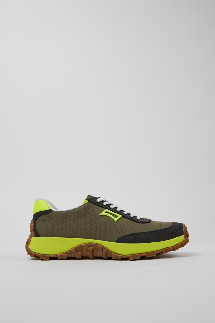 Side view of Drift Trail VIBRAM Multicolor Recycled PET and Nubuck Sneakers for Men.