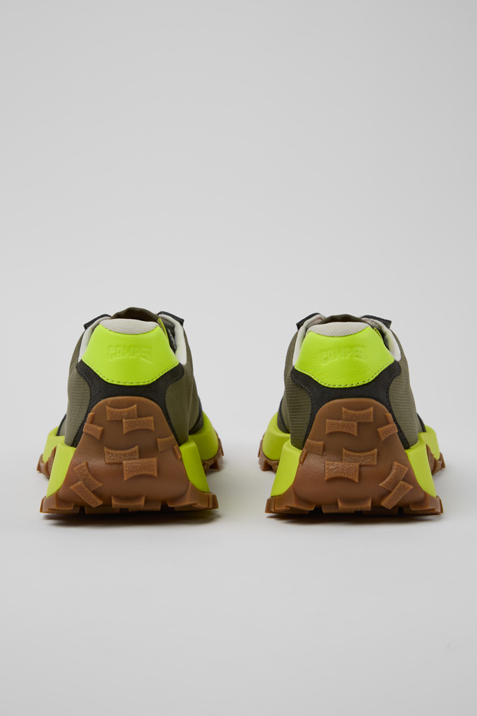 Back view of Drift Trail VIBRAM Multicolor Recycled PET and Nubuck Sneakers for Men.